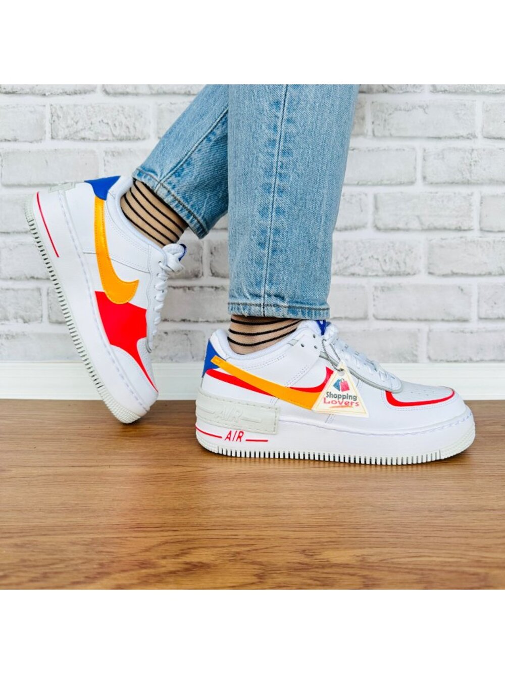 ⭐Nike Air Force 1 Shadow 6.5 Womens Retro Shoes Sneakers White Orange DZ1847-100
